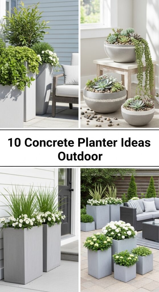 Concrete Planter Ideas Outdoor