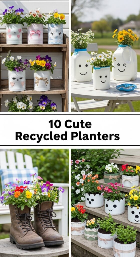 Cute Recycled Planters