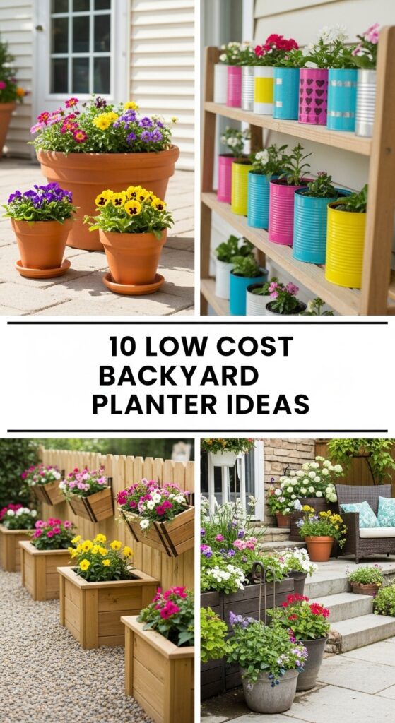 Low Cost Backyard Planter Ideas