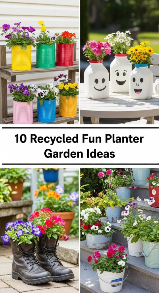 Recycled Fun Planter Garden Ideas