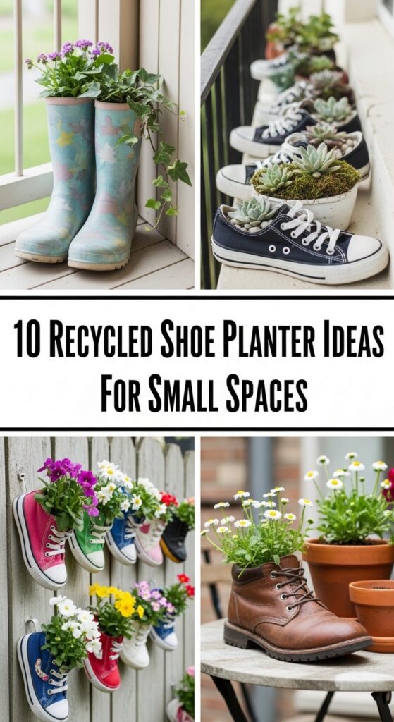 Recycled Shoe Planter Ideas for Small Spaces
