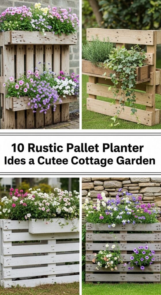 Rustic Pallet Planter Ideas for a Cute Cottage Garden