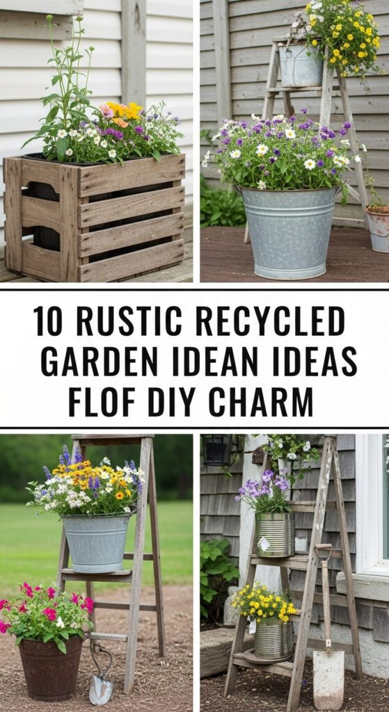 Rustic Recycled Garden Ideas Full of DIY Charm