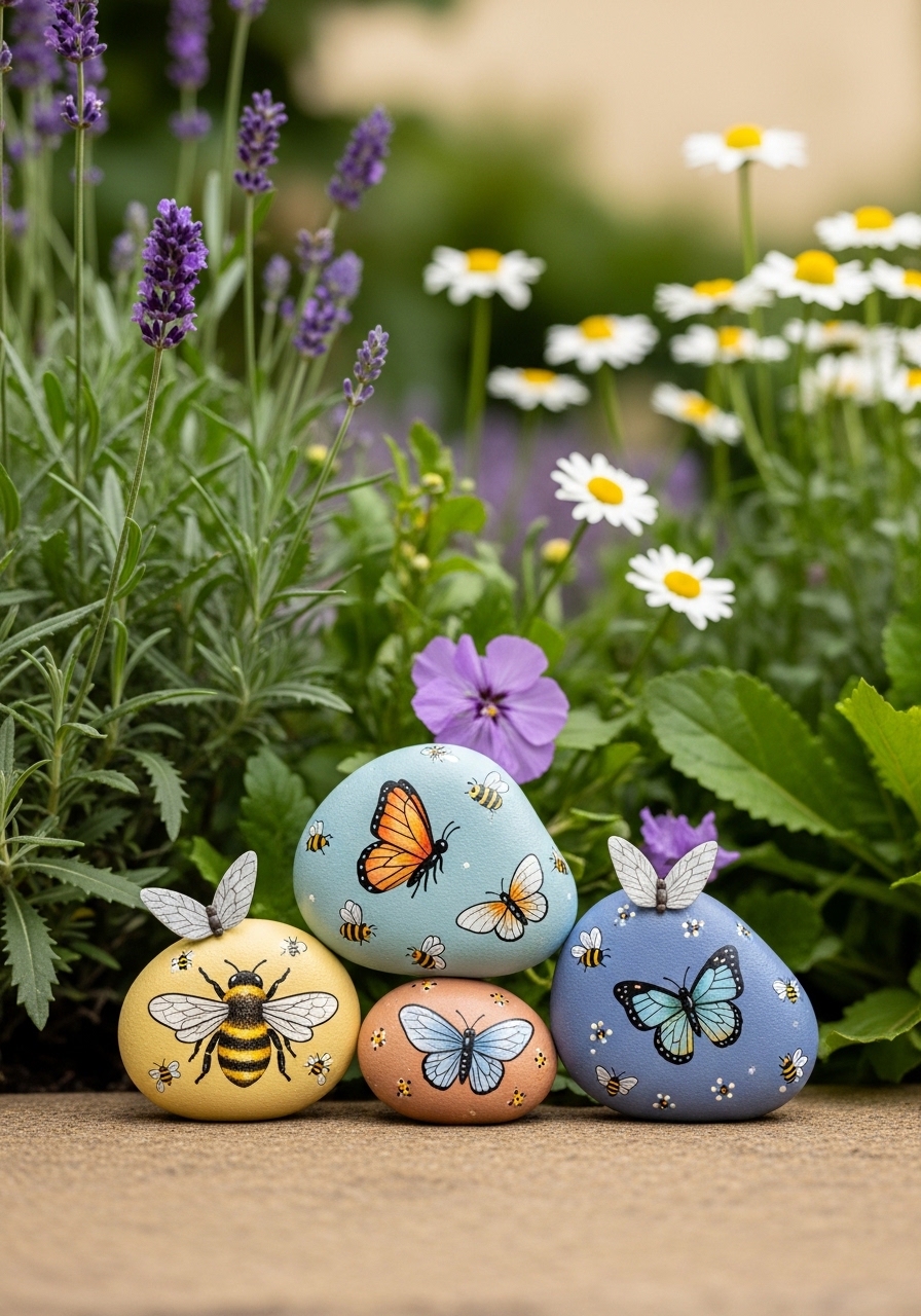 Bee And Butterfly Rock Set
