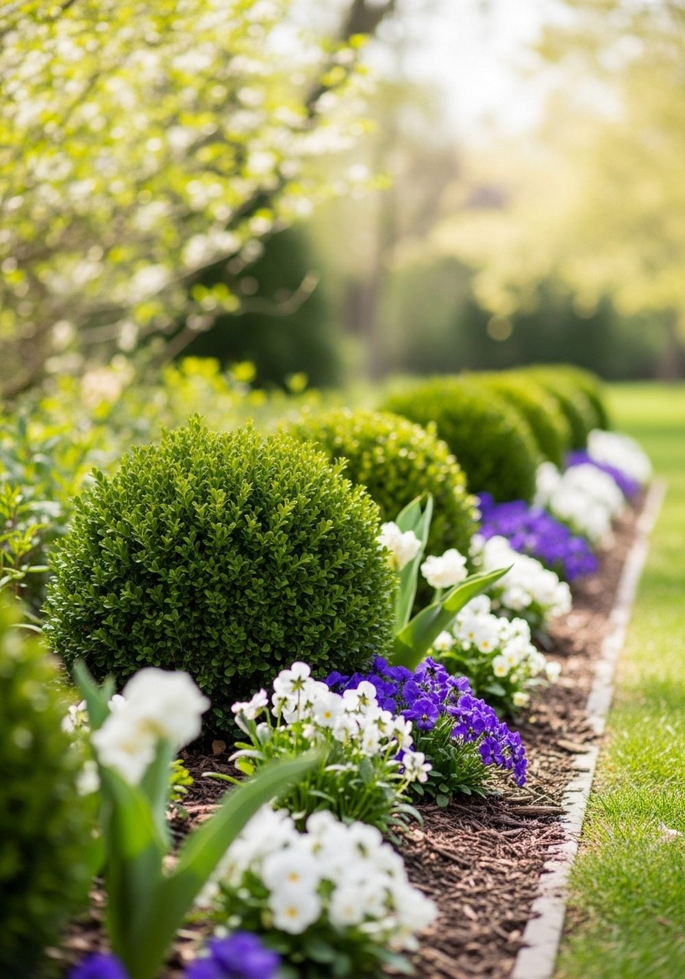 Boxwood And Bloom Mixed Border