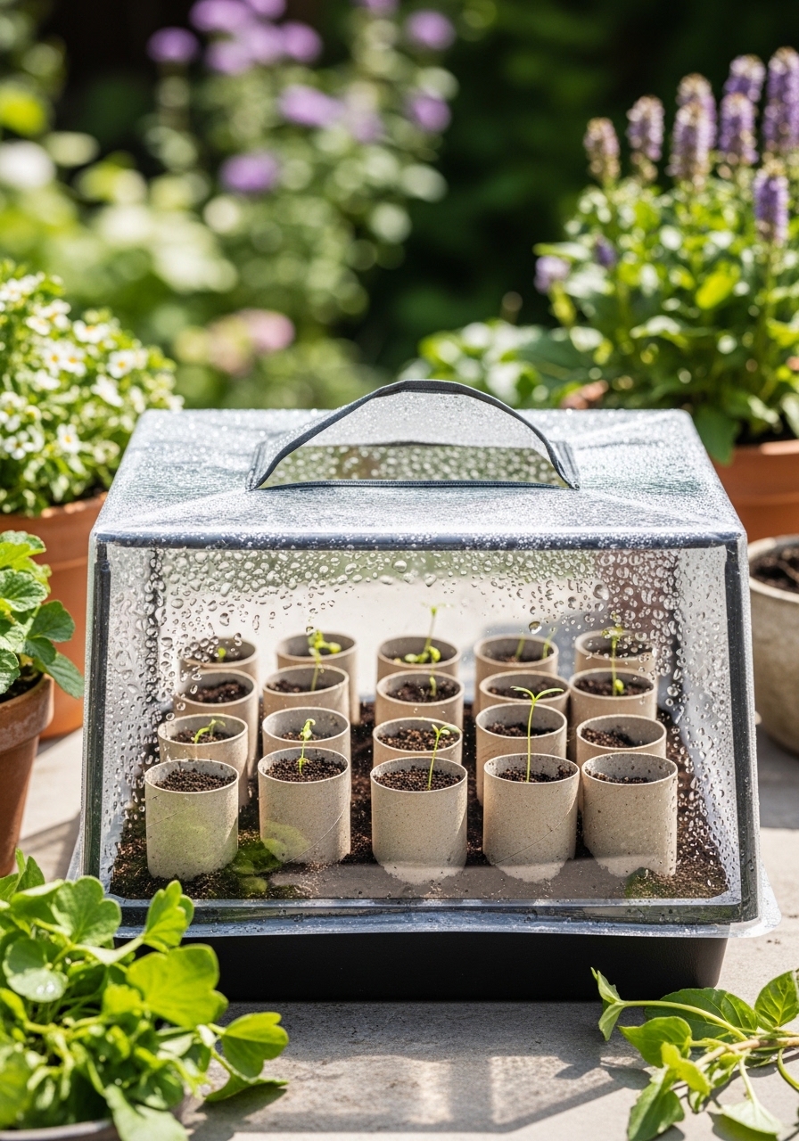 Build A Mini Greenhouse Tray With Tubes