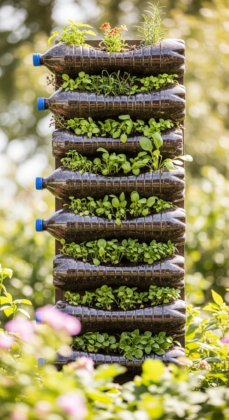 Build A Plastic Bottle Vertical Planter