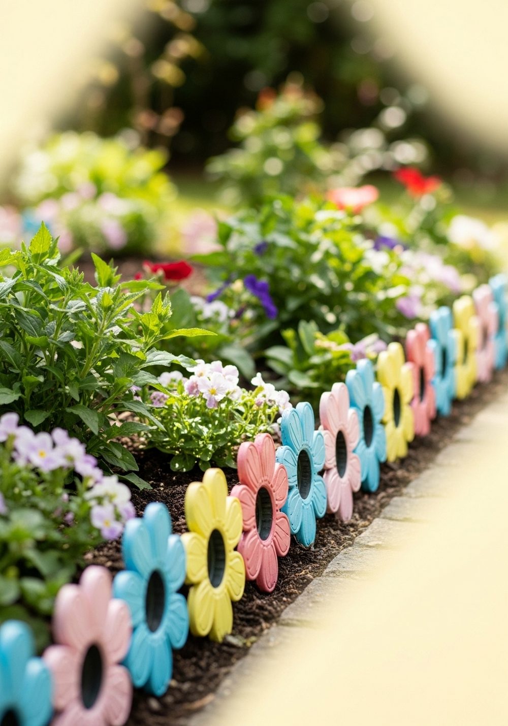 Clear Bottle Pebble Look Border