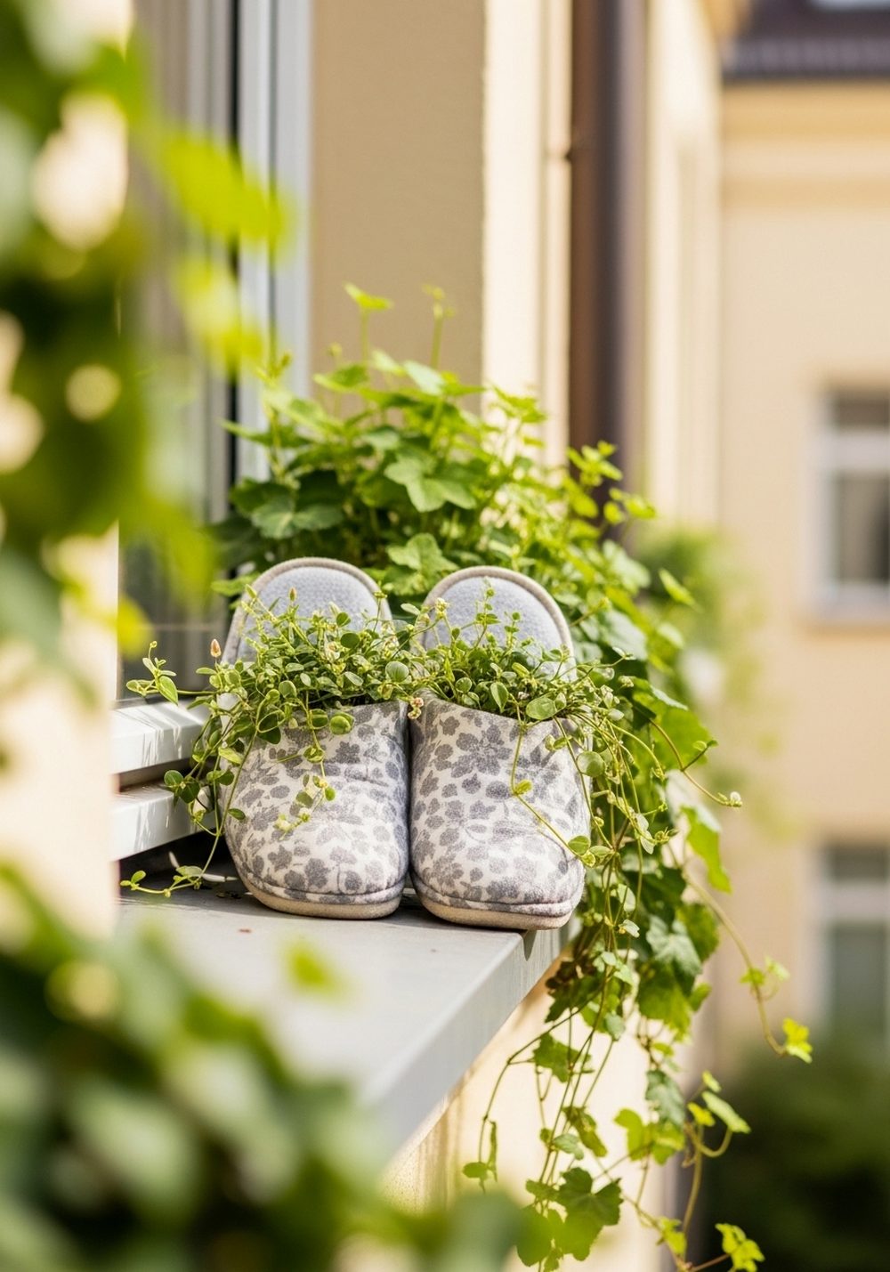 Cozy Slipper Window Ledge Garden