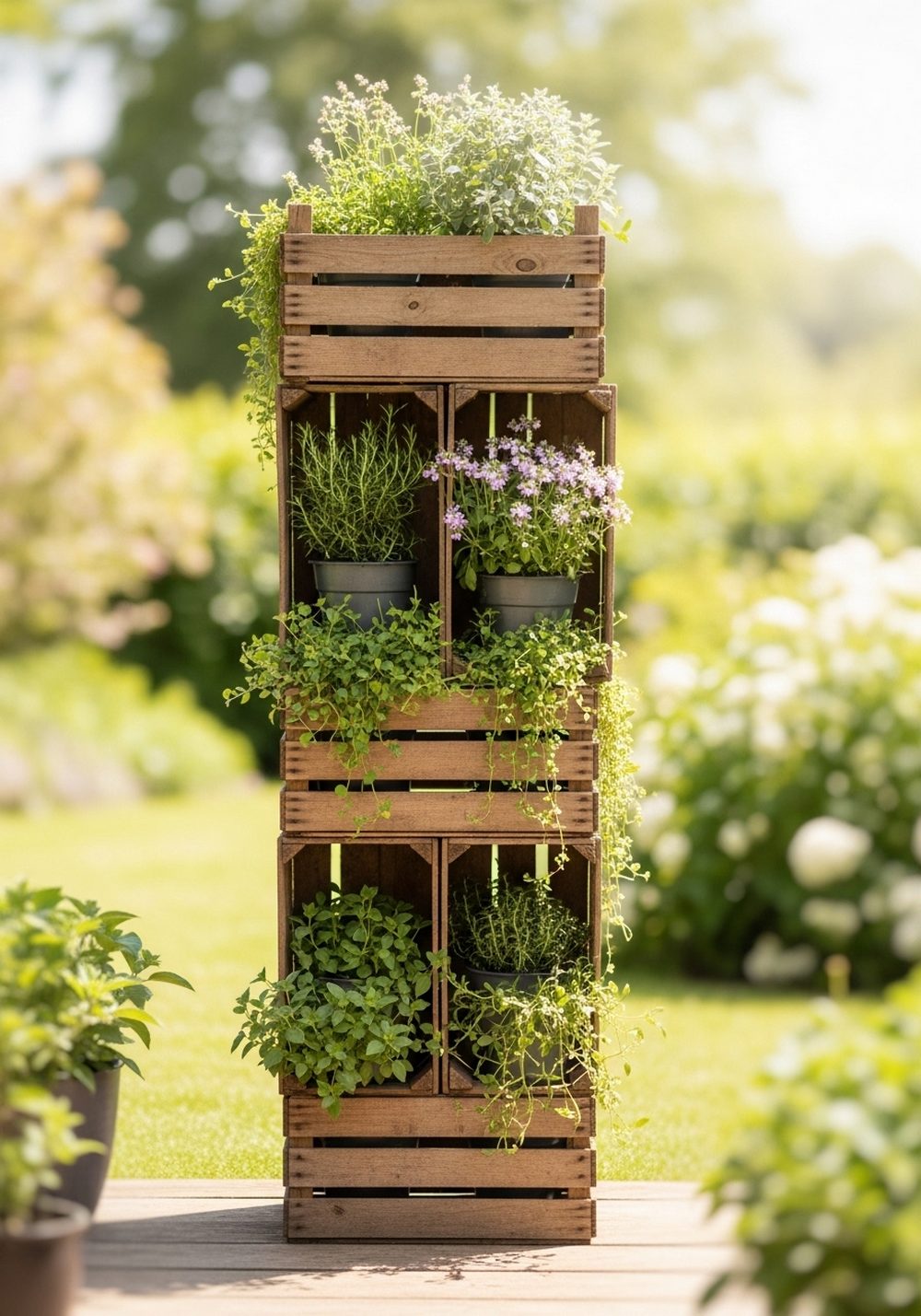 Crate Stack Vertical Garden