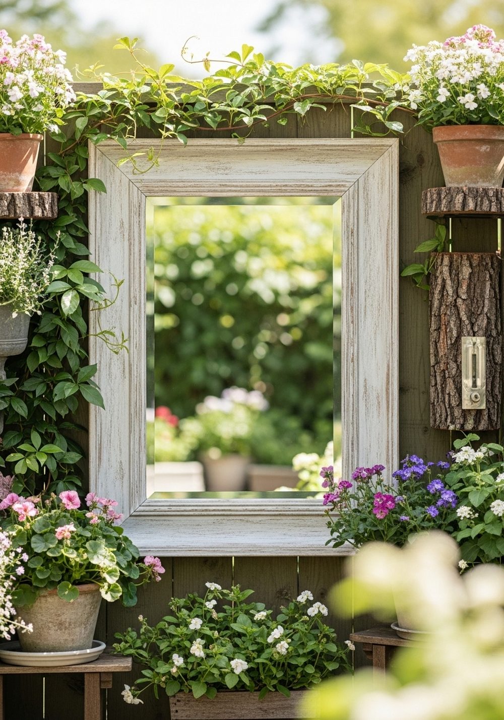Decorative Mirror Fence Accent