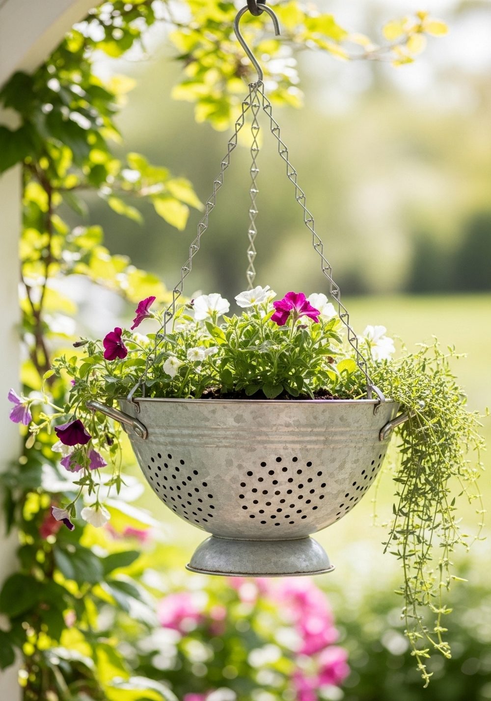 Hanging Colander Flower Planter