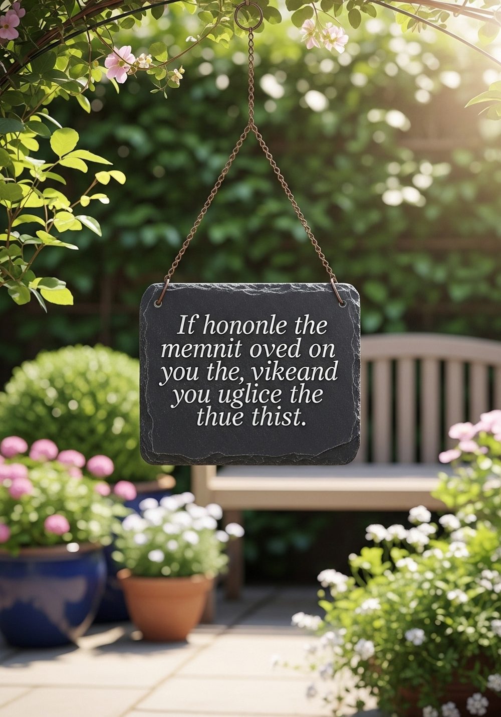 Hanging Slate Quote Sign