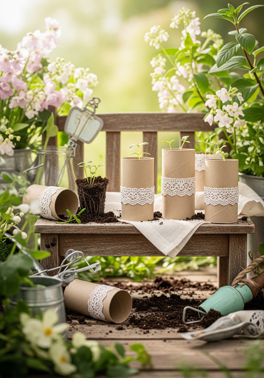 Lace-Trim Cottage Seed Starters