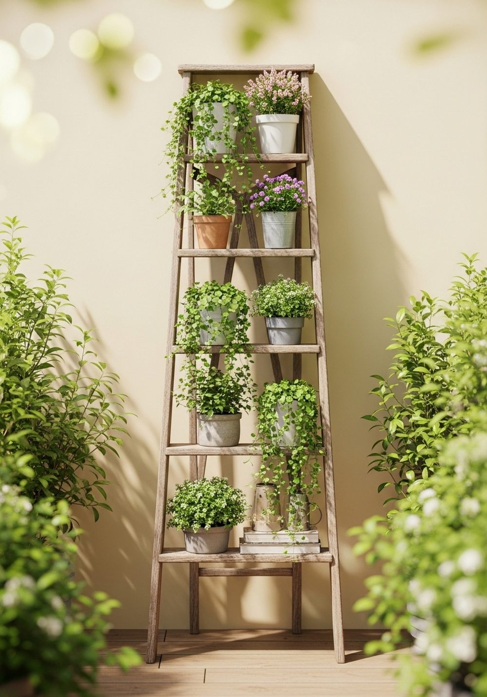 Ladder Lean Plant Stand