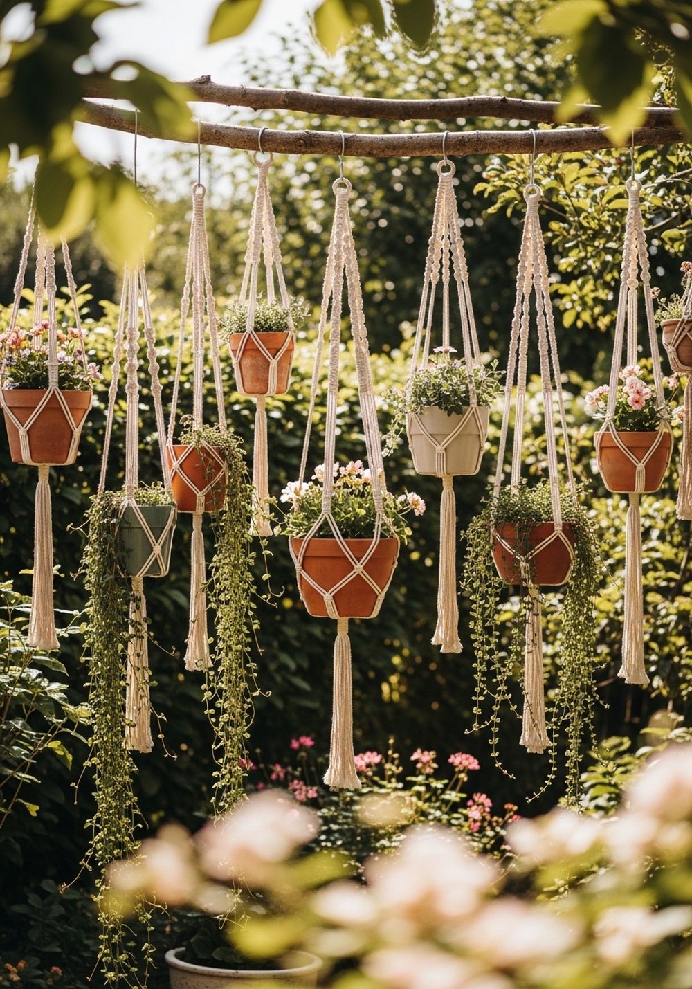 Macramé Hanging Planters Everywhere