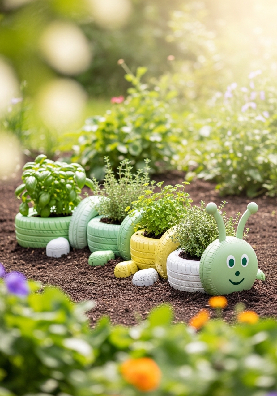 Mini Herb Garden Caterpillar Border