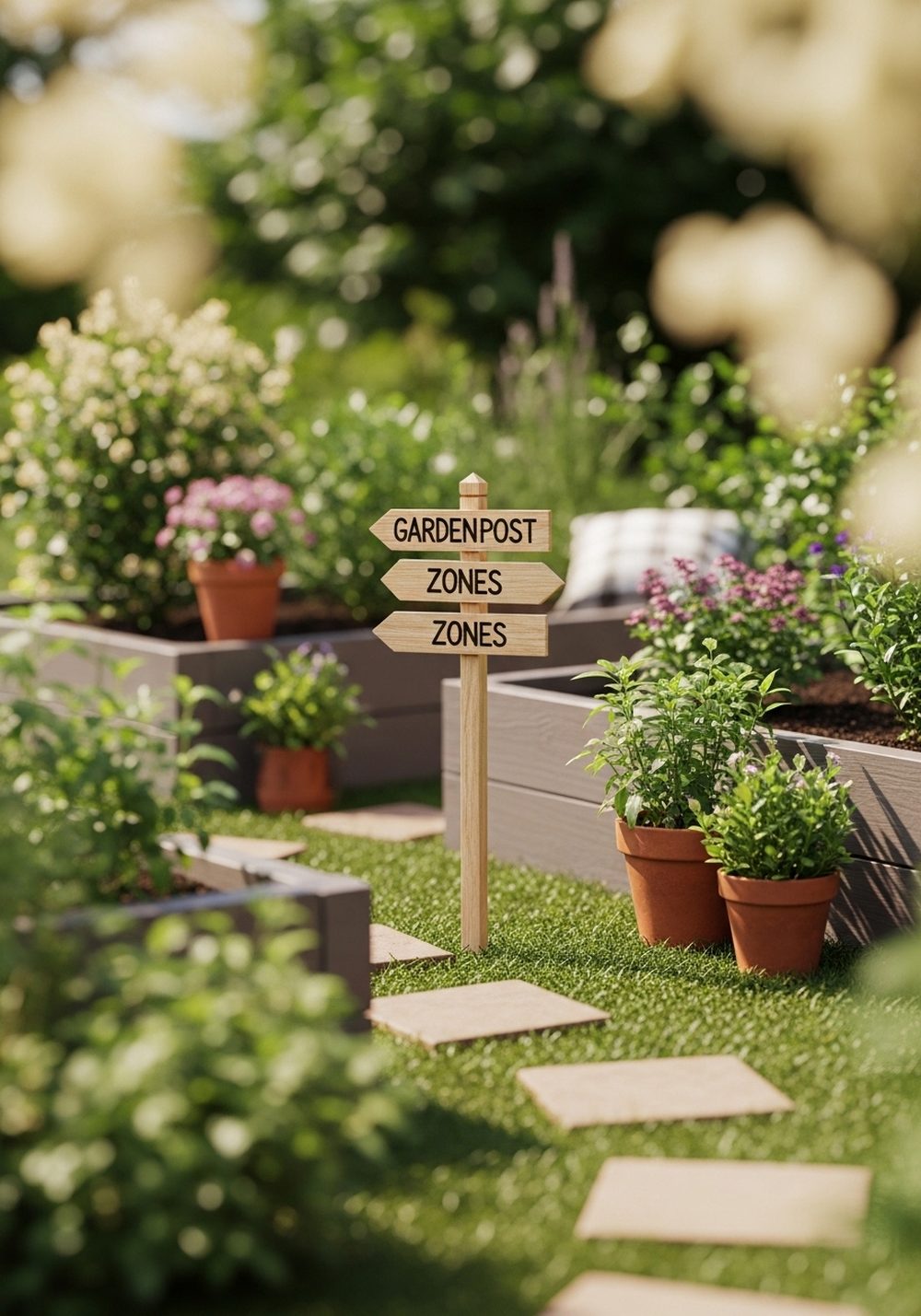 Mini Signpost For Garden Zones