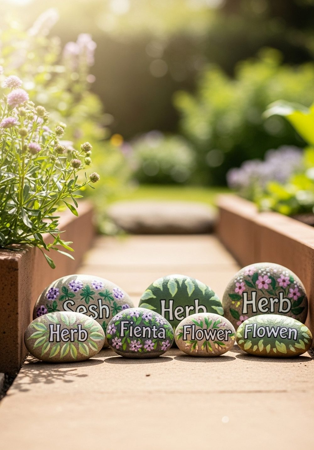 Painted Rock Garden Markers