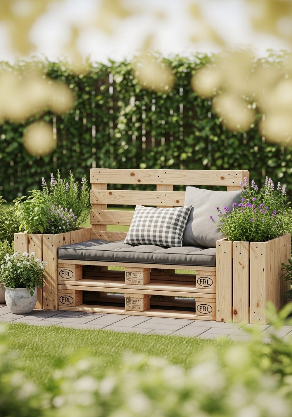 Pallet Planter Bench Combo