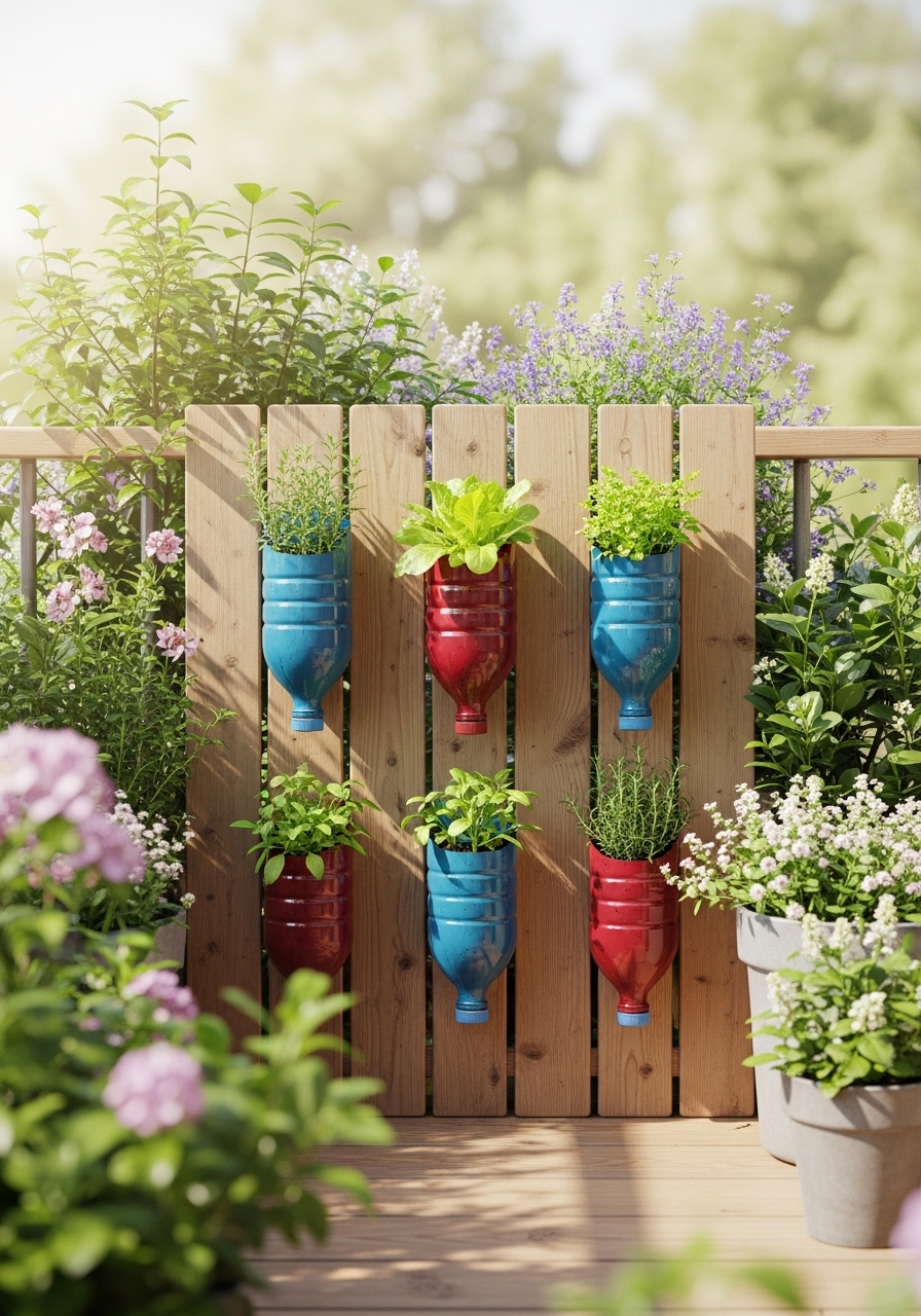 Plastic Bottle Wall Planters