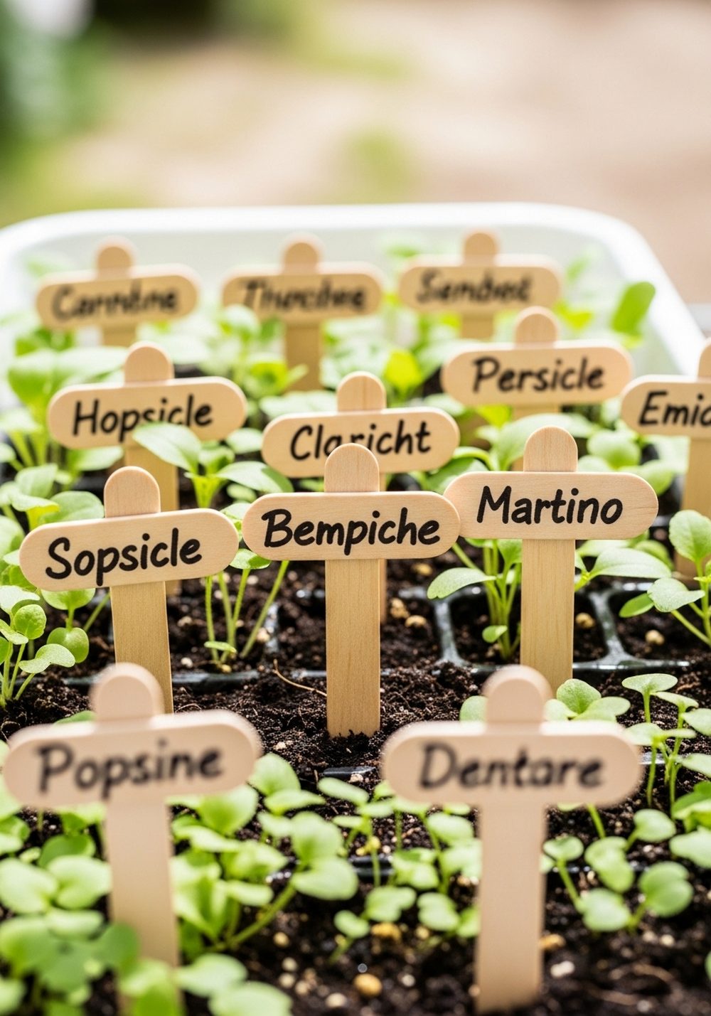 Popsicle Stick Seedling Labels