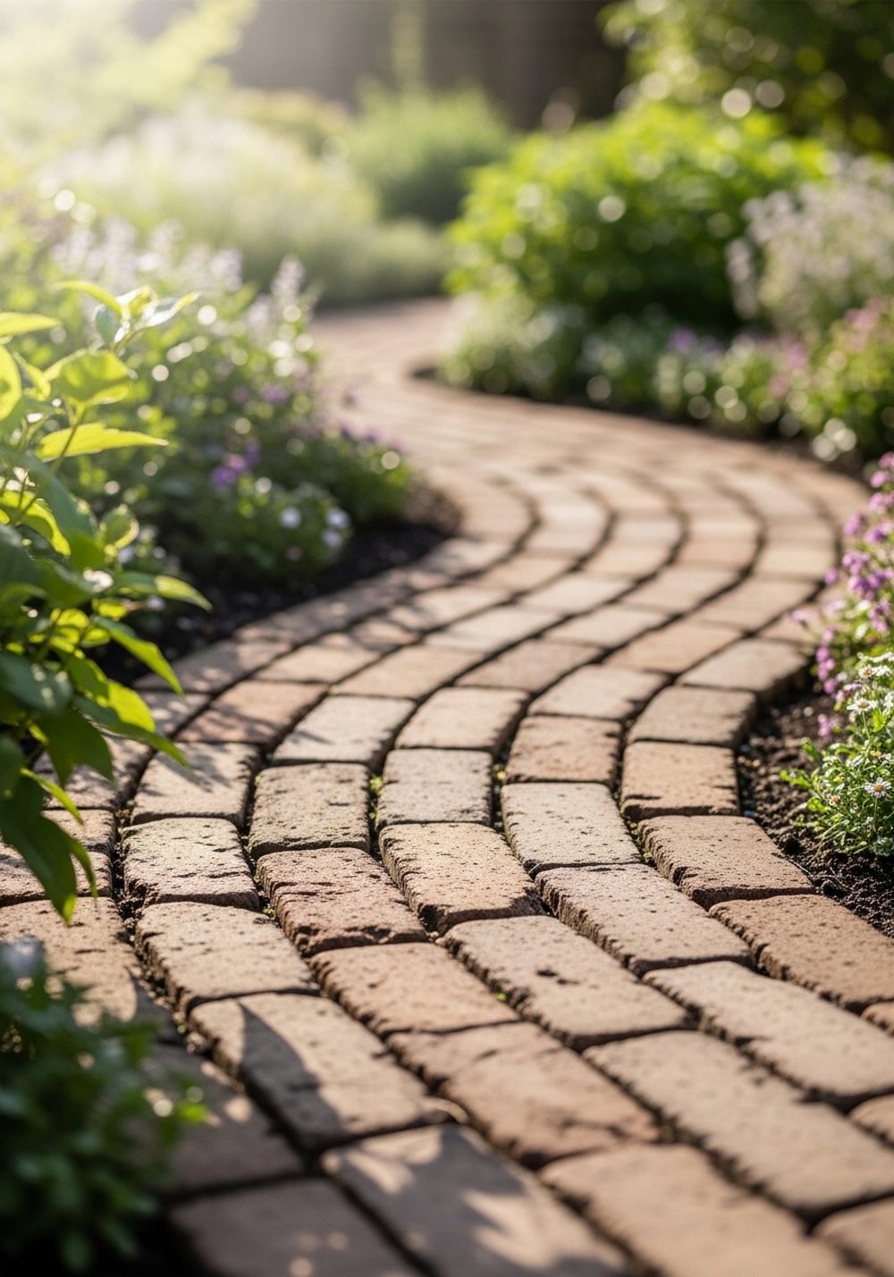 Reclaimed Brick Edging And Pathway