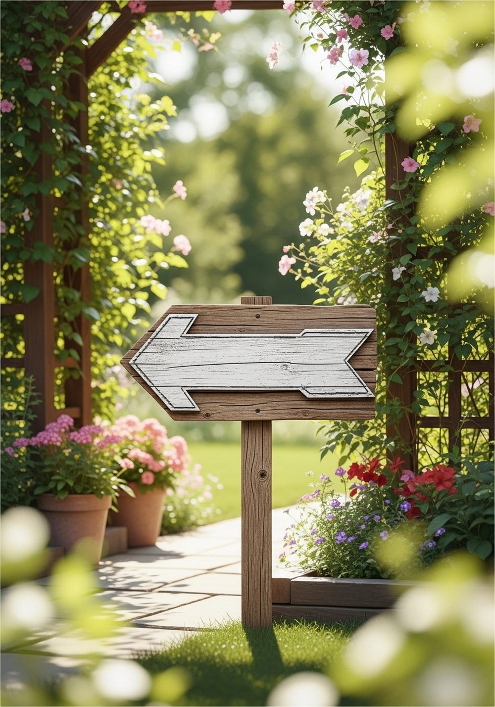 Reclaimed Wood Directional Arrow Sign
