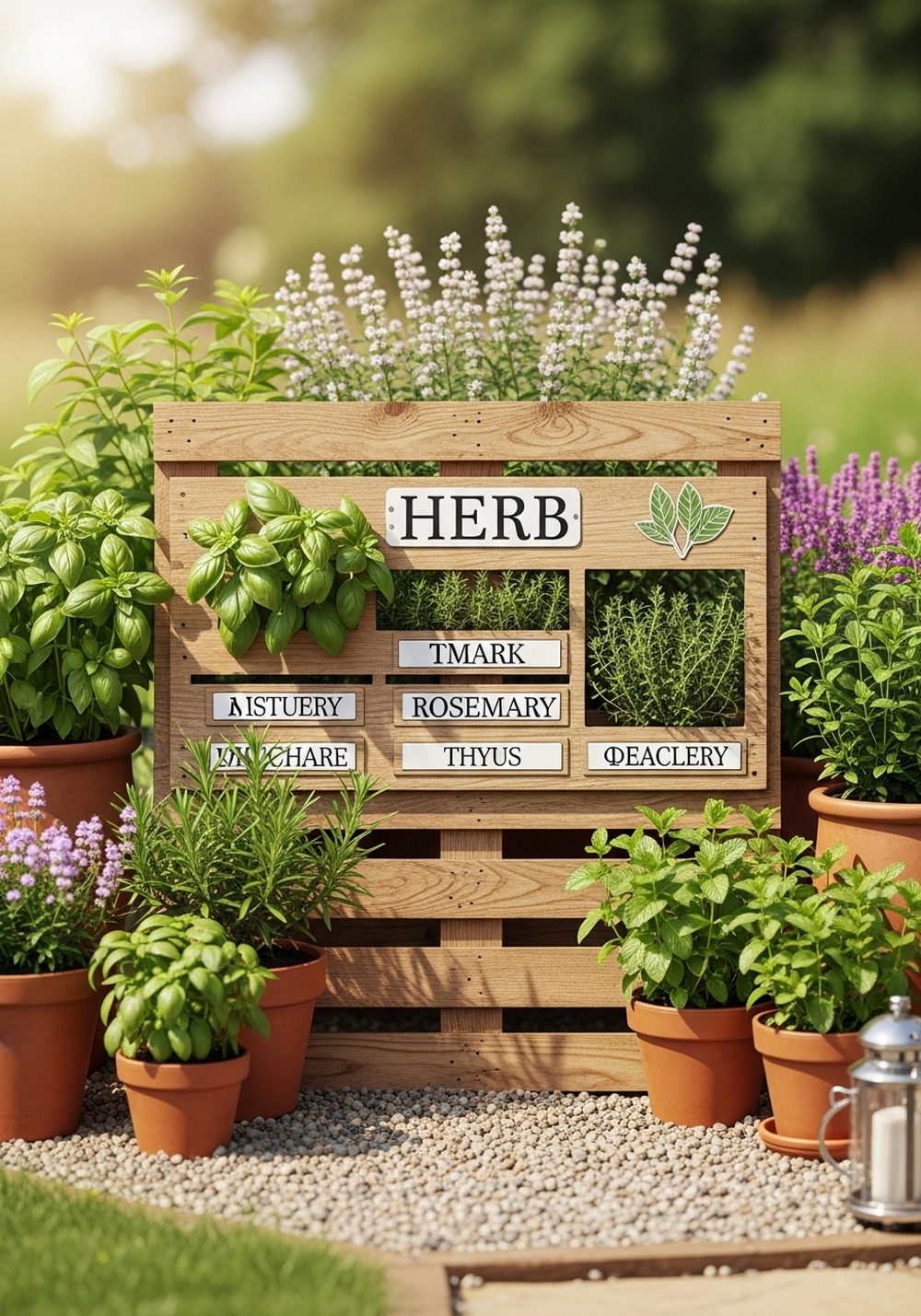 Rustic Pallet Herb Marker Board