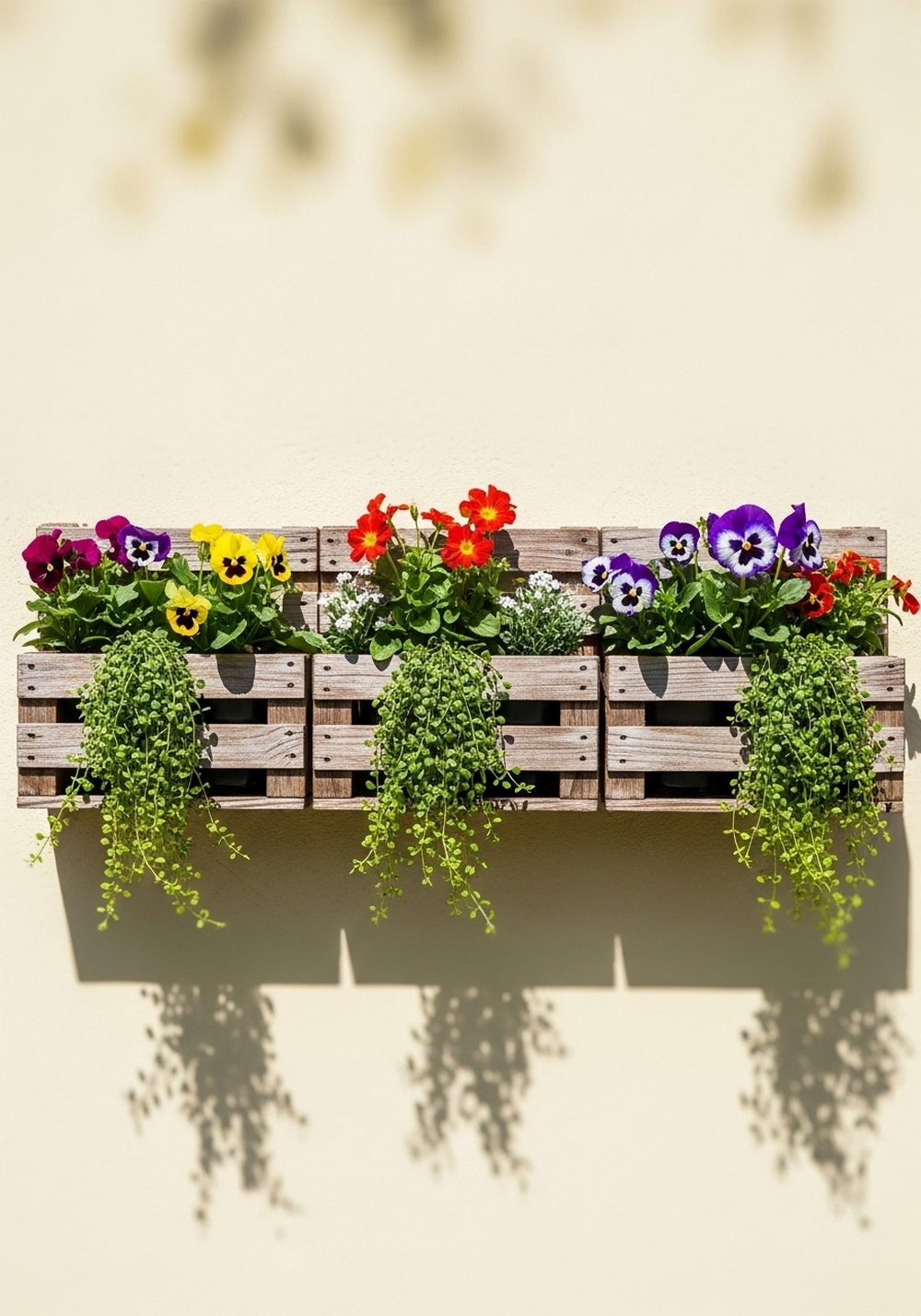 Rustic Pallet Window Box Trio