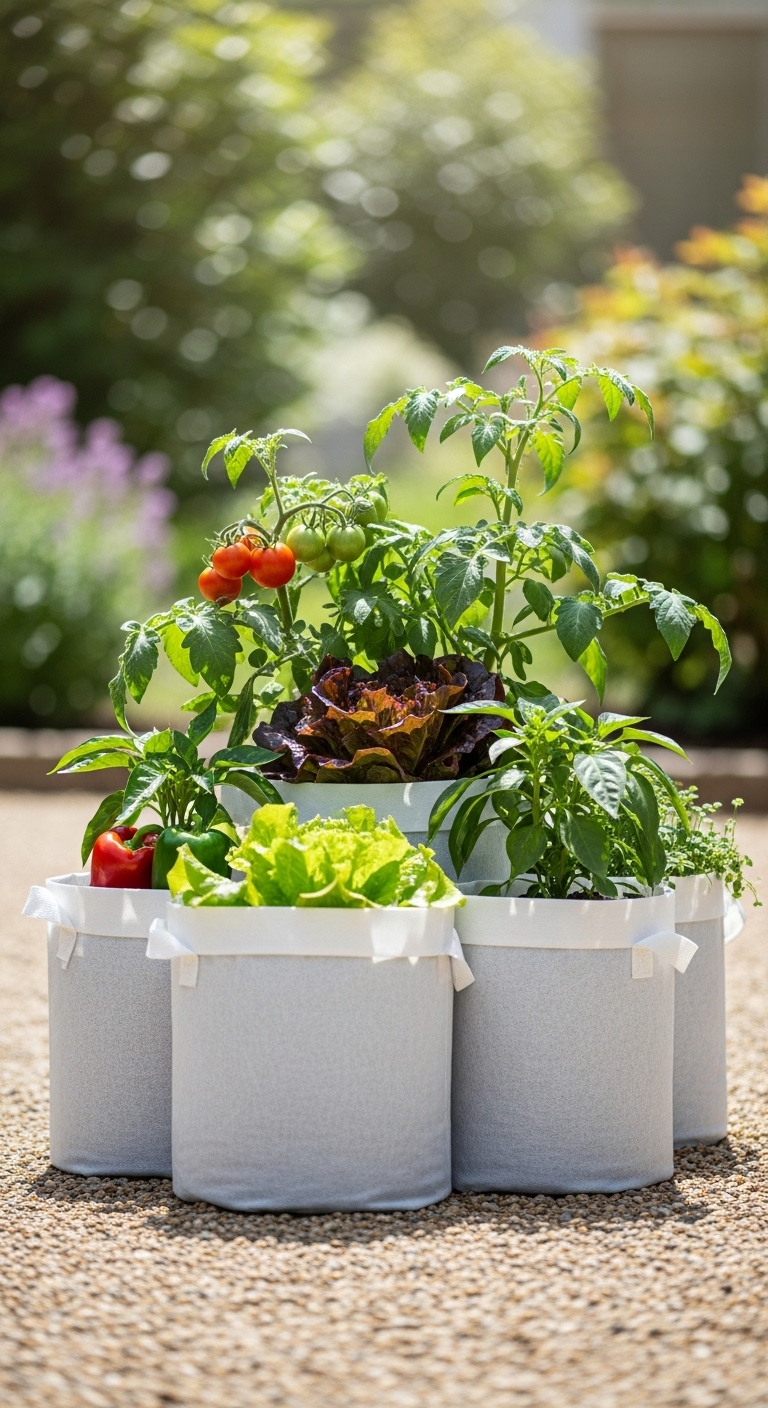 Simple Grow Bag Vegetable Planters