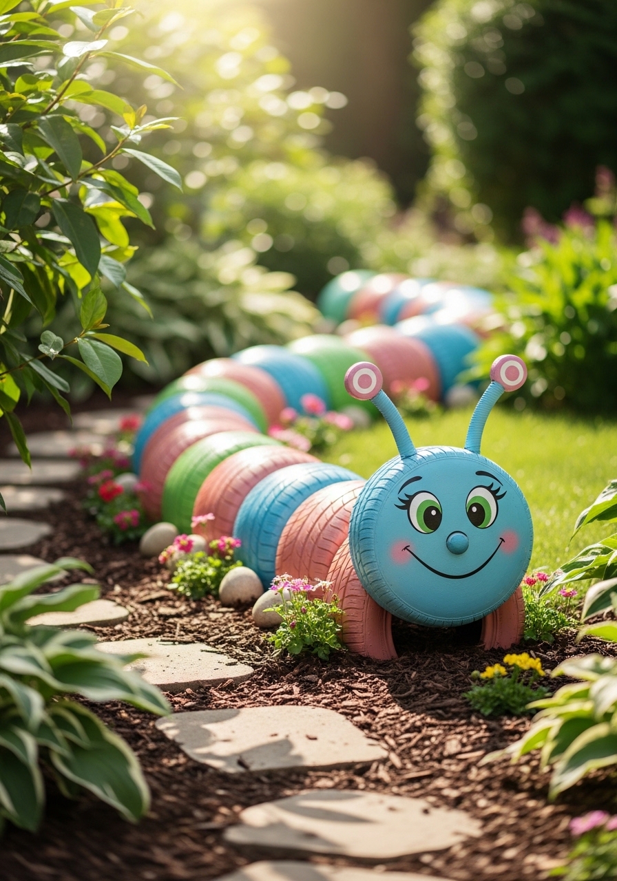 Storybook Caterpillar Path Border