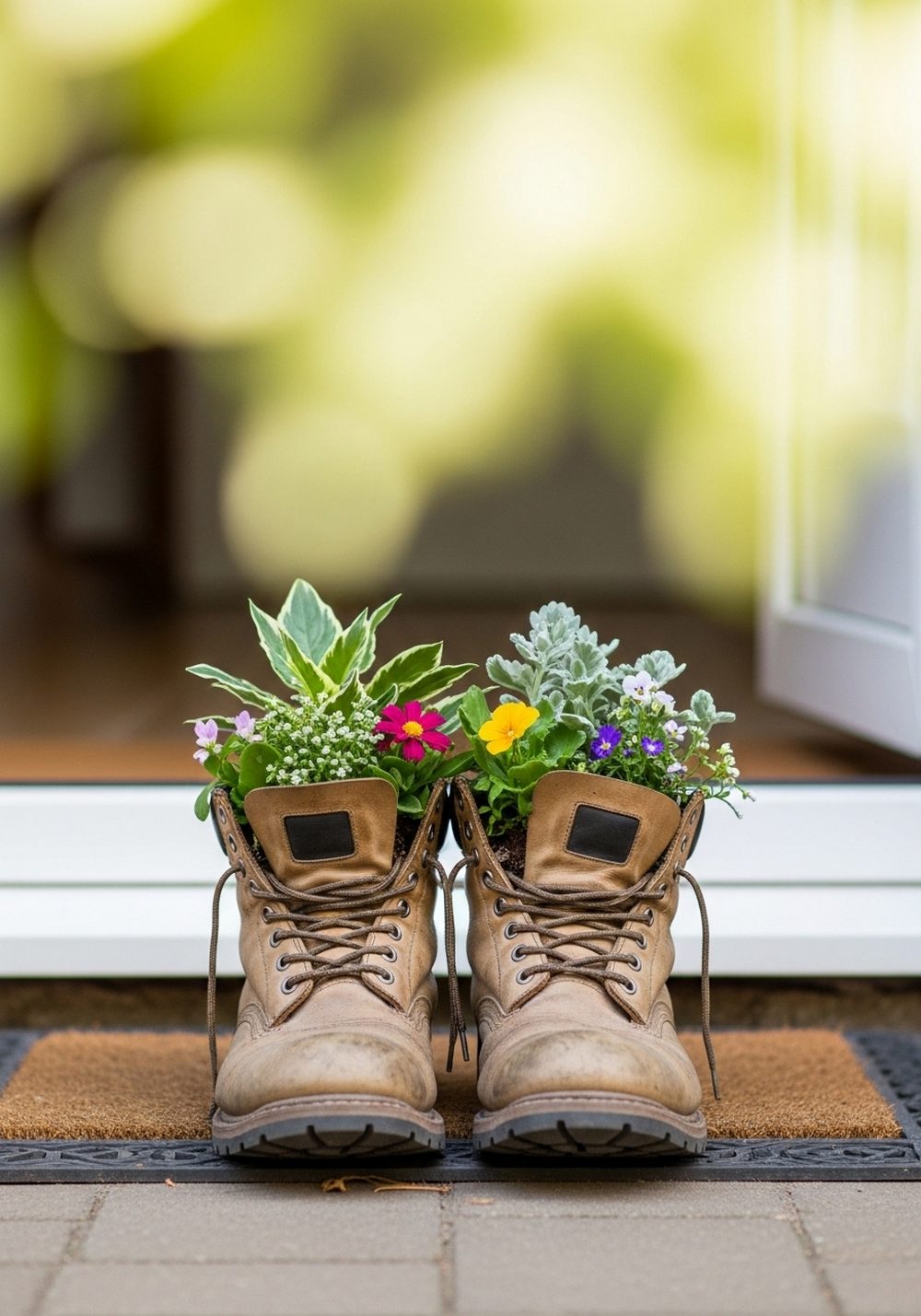 Sturdy Work Boot Doorstep Planters