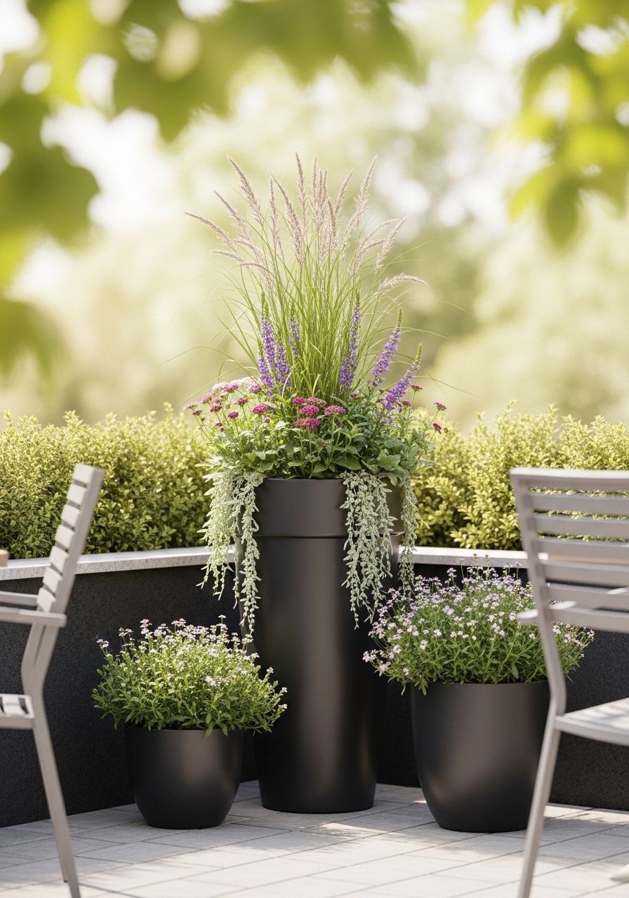 Tall Planters For A Patio Corner