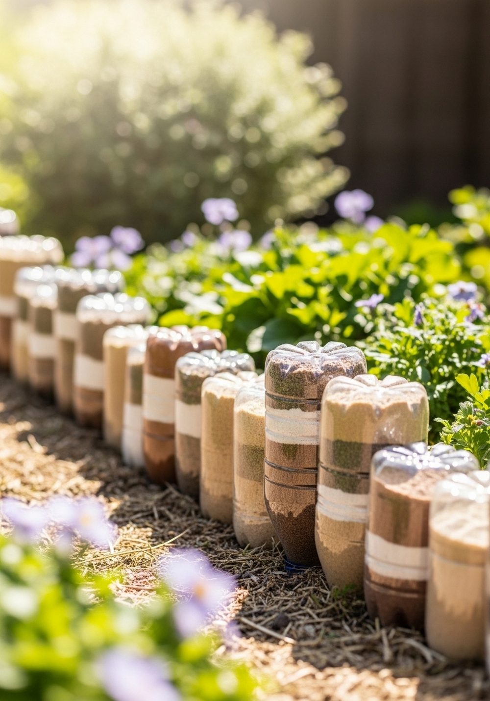 Textured Sand Filled Bottle Border