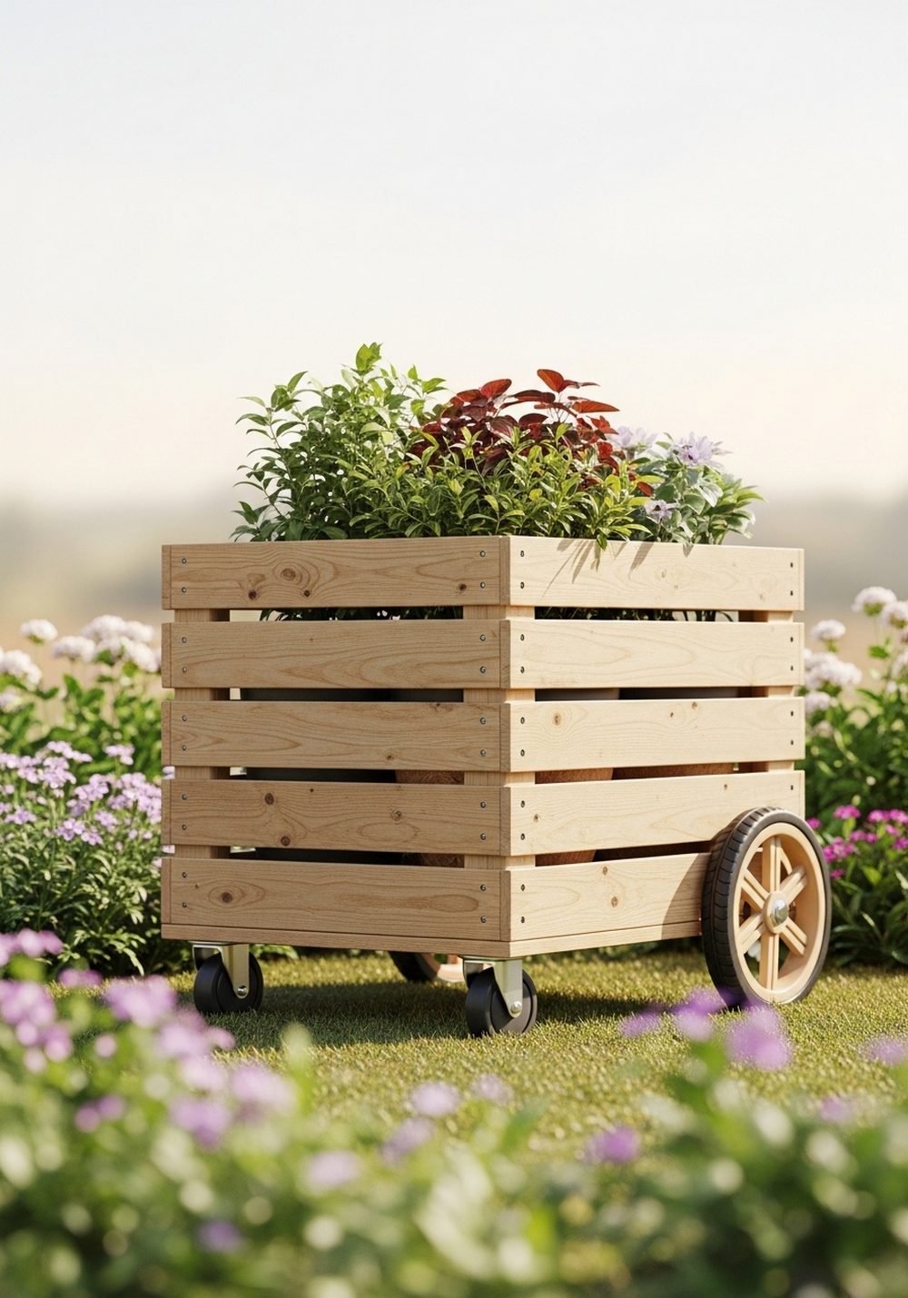 Wheeled Pallet Planter Cart