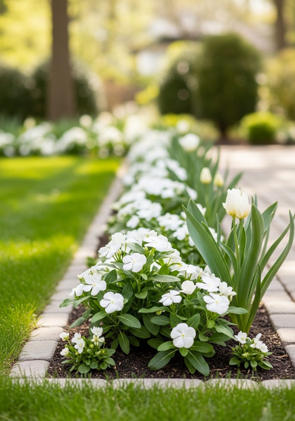 White And Green Classic Border