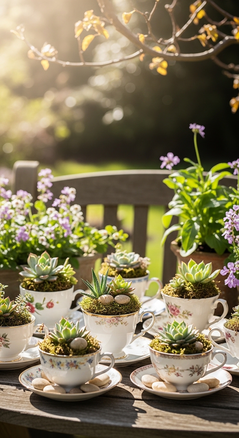 Wooden Crate Layered Planters