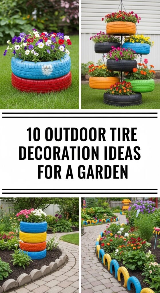 Outdoor Tire Decoration Ideas For Garden