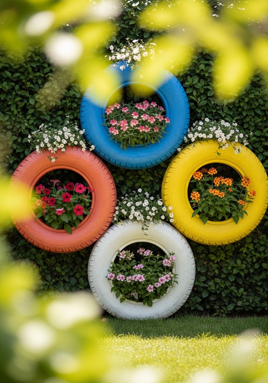 Bright Floral Tire Rings