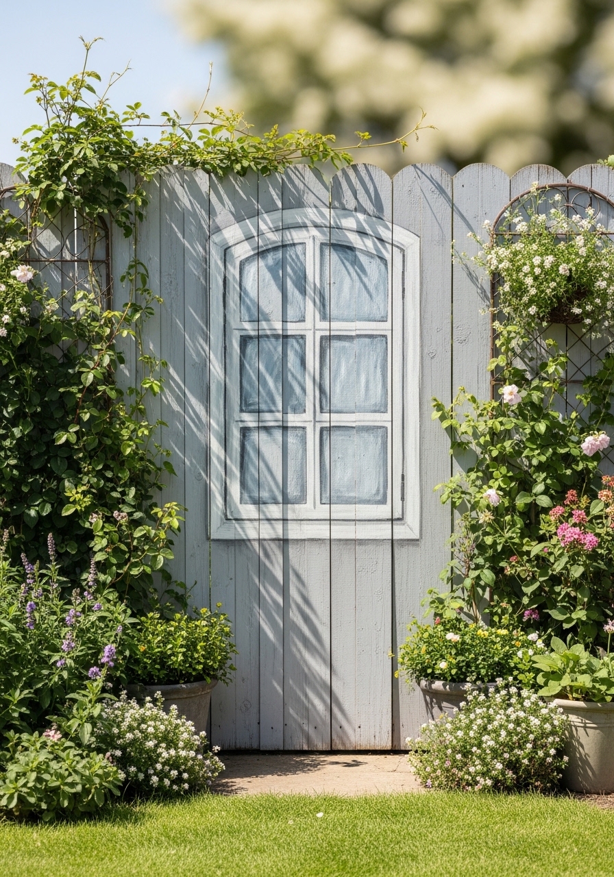 Faux Window Frame Paint Effect