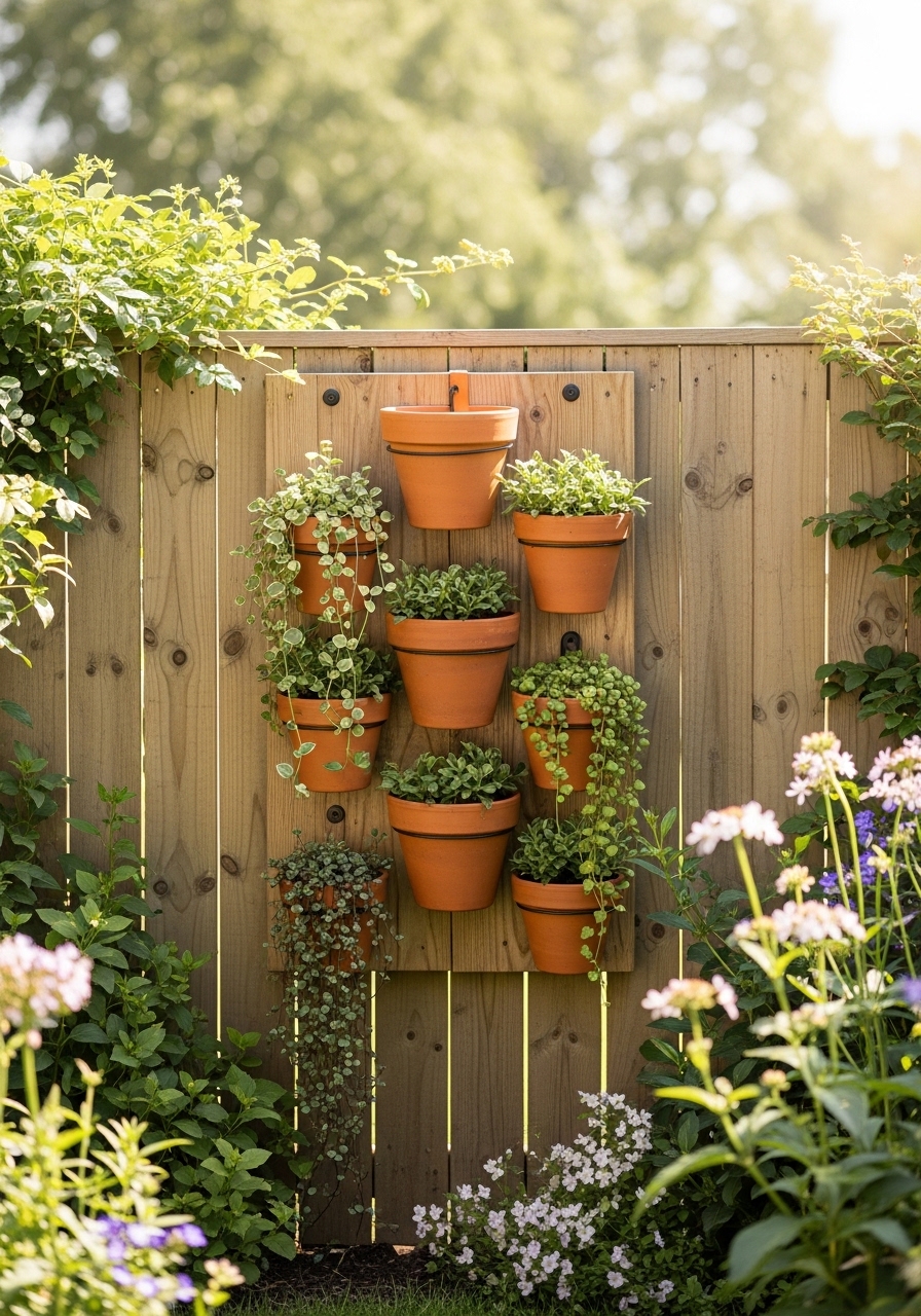 Mounted Terracotta Pot Wall